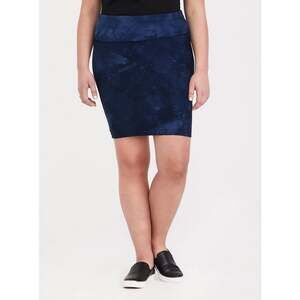 Torrid size 2 blue tie dye mini jersey fold over skirt